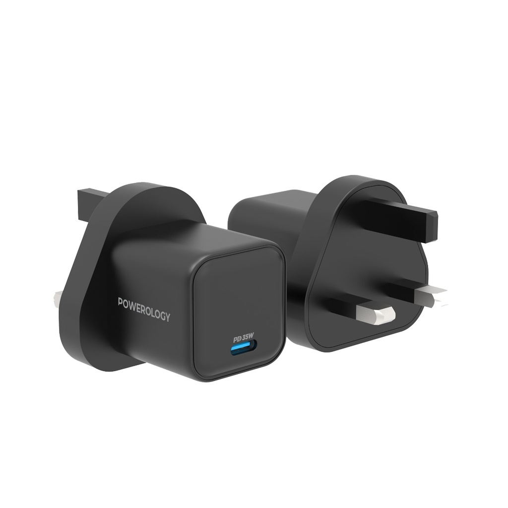 Powerology 35W Single C Port PD Charger - Black