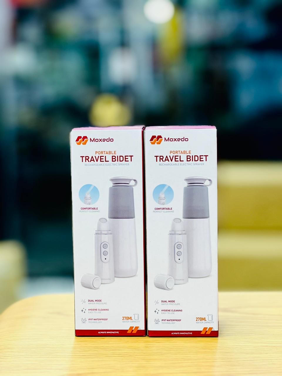 Moxedo Portable Travel Bidet Rechargeable Electric Sprayer Handheld Personal Mini Bidet Dual Mode Water Pressure for Personal Hygiene IPX7 Waterproof with 270ml Water Capacity