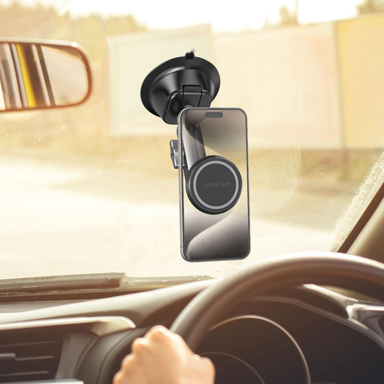 Green Lion Halo MagSafe 2 Car Holder - Black