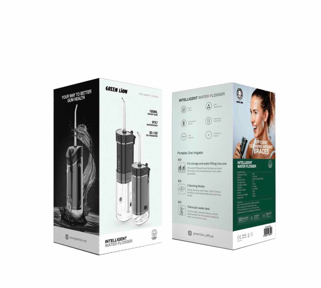 Green Lion Portable Oral Irrigator - Black