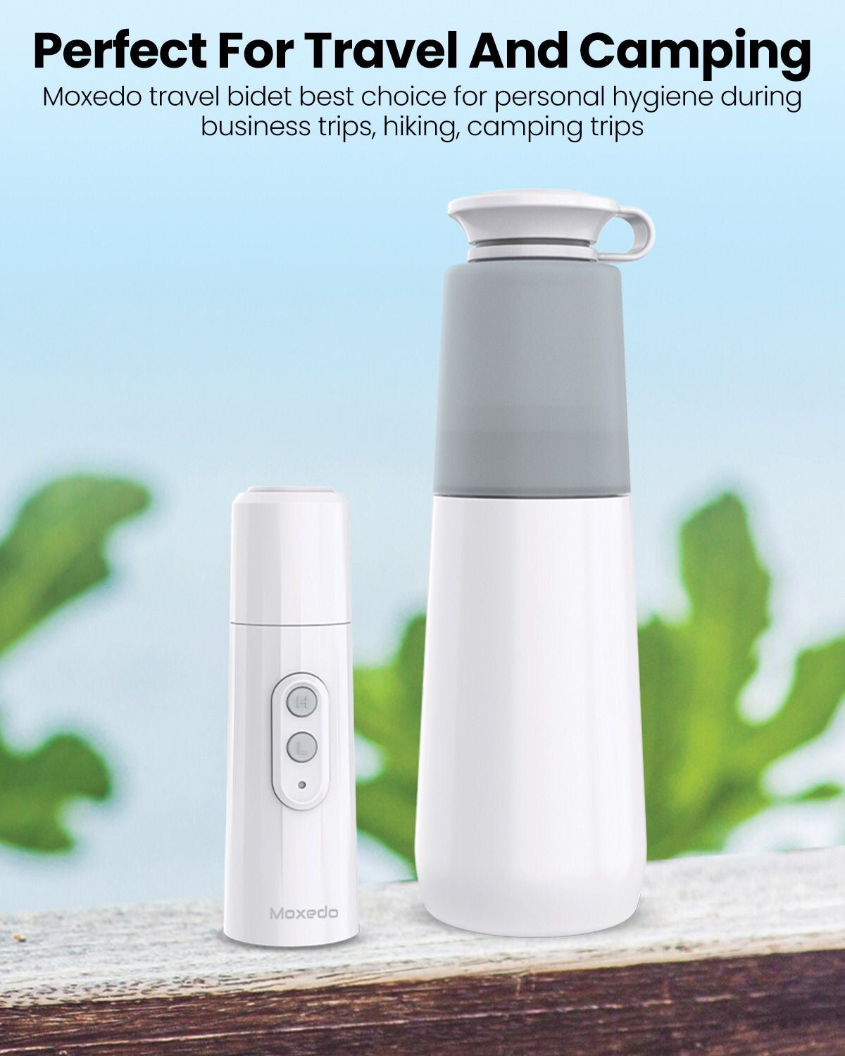 Moxedo Portable Travel Bidet Rechargeable Electric Sprayer Handheld Personal Mini Bidet Dual Mode Water Pressure for Personal Hygiene IPX7 Waterproof with 270ml Water Capacity