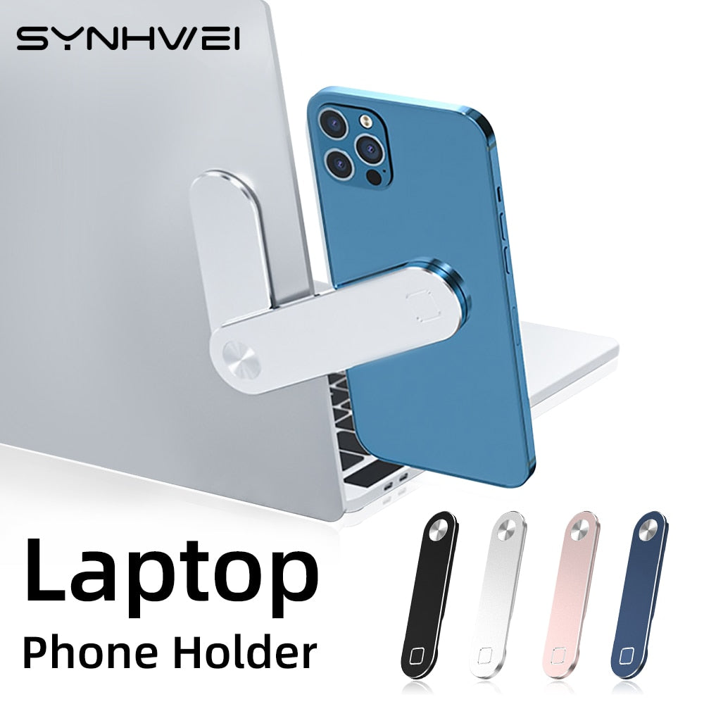 Magnetic Phone Holder attached to Laptop Screen