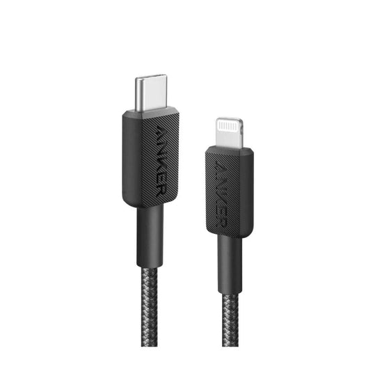 ‏Anker USB C to Lightning Cable, 310 USB-C to Lightning Braided Cable(3ft, Black), MFi Certified, Fast Charging Cable for iPhone 14 Plus 14 14 Pro Max 13 13 Pro iPhone 12 (Charger Not Included)