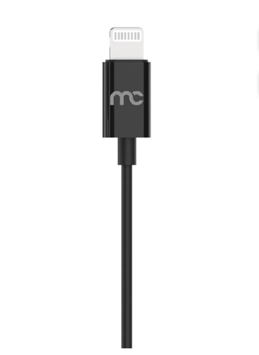 MyCandy WIRED STEREO two HEADSET WITH MFI LIGHTNING CONNECTOR BLACK