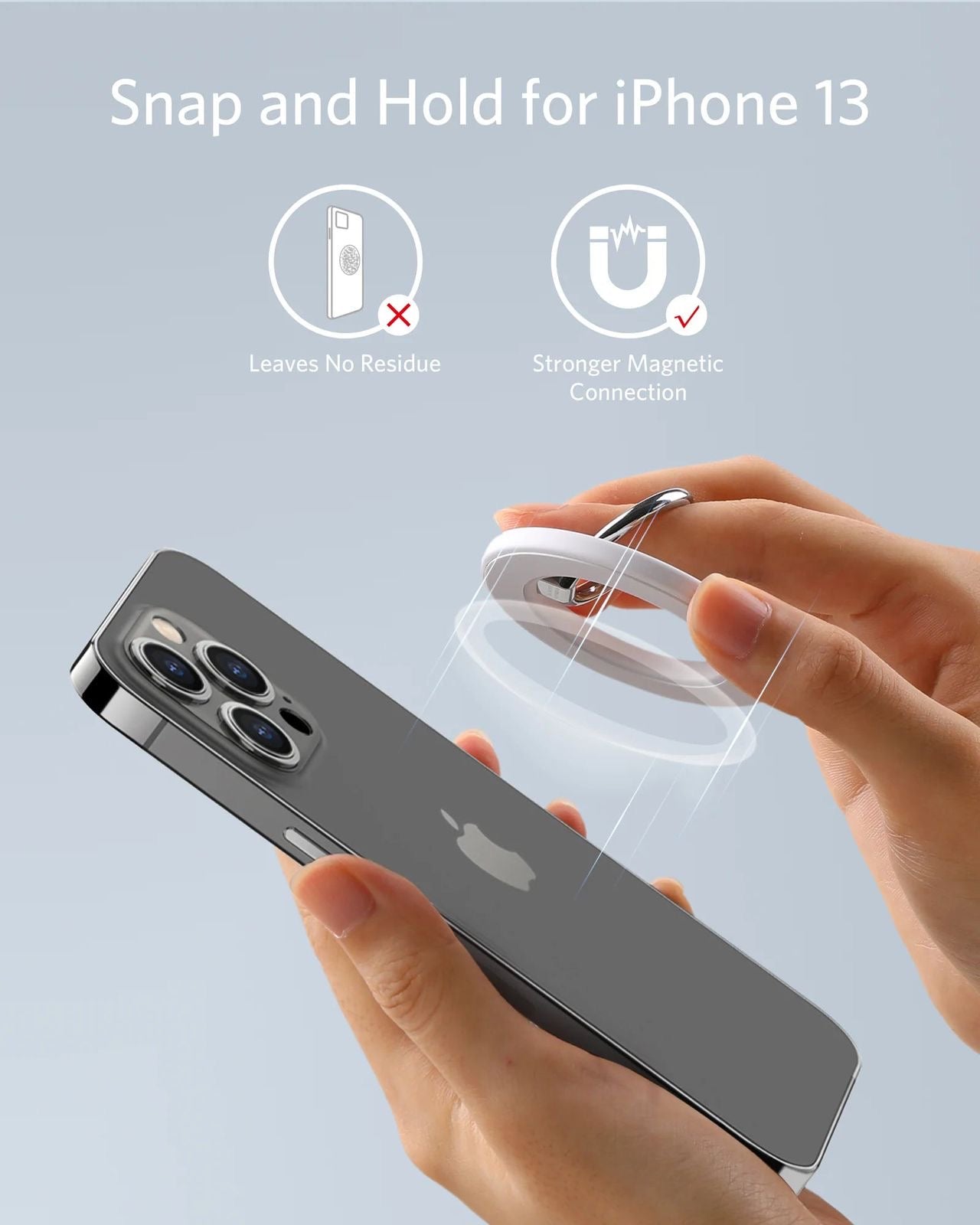 MAGNETIC PHONE GRIP (MagGo) SNAP.HOLD.GO.